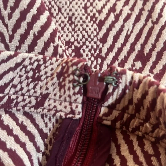 Free People Red and White‎ Patterned Pull On Pants Size M - Picture 5 of 7